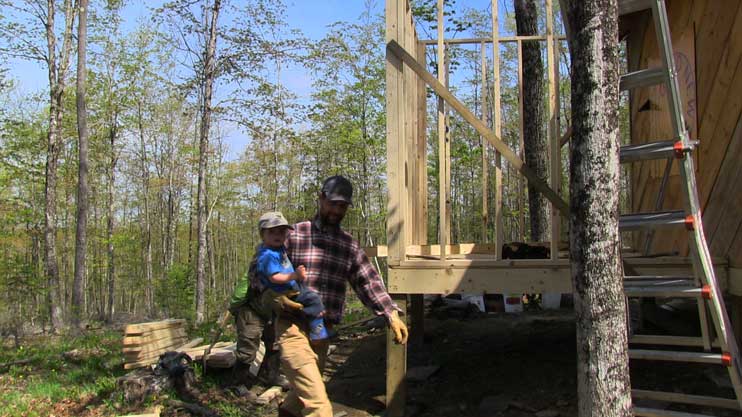 Son helps Dad