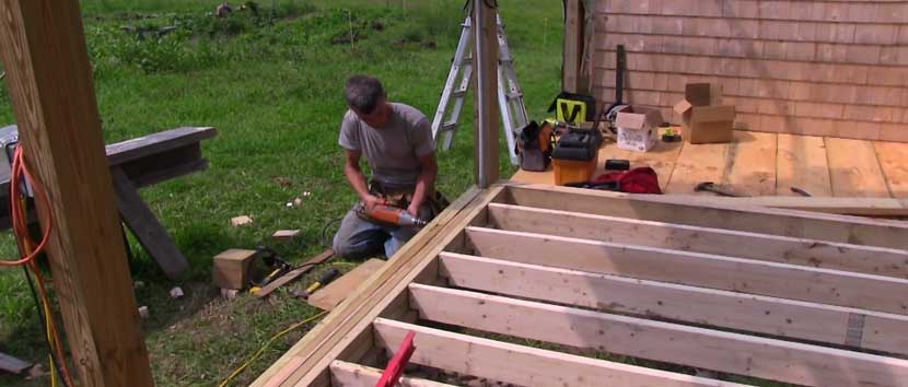 Ben Working on Mini Barn